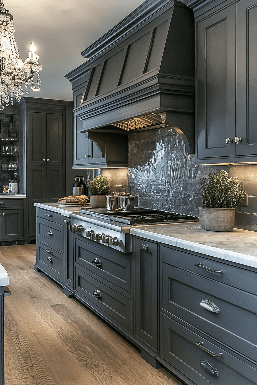 charcoal gray kitchen cabinets