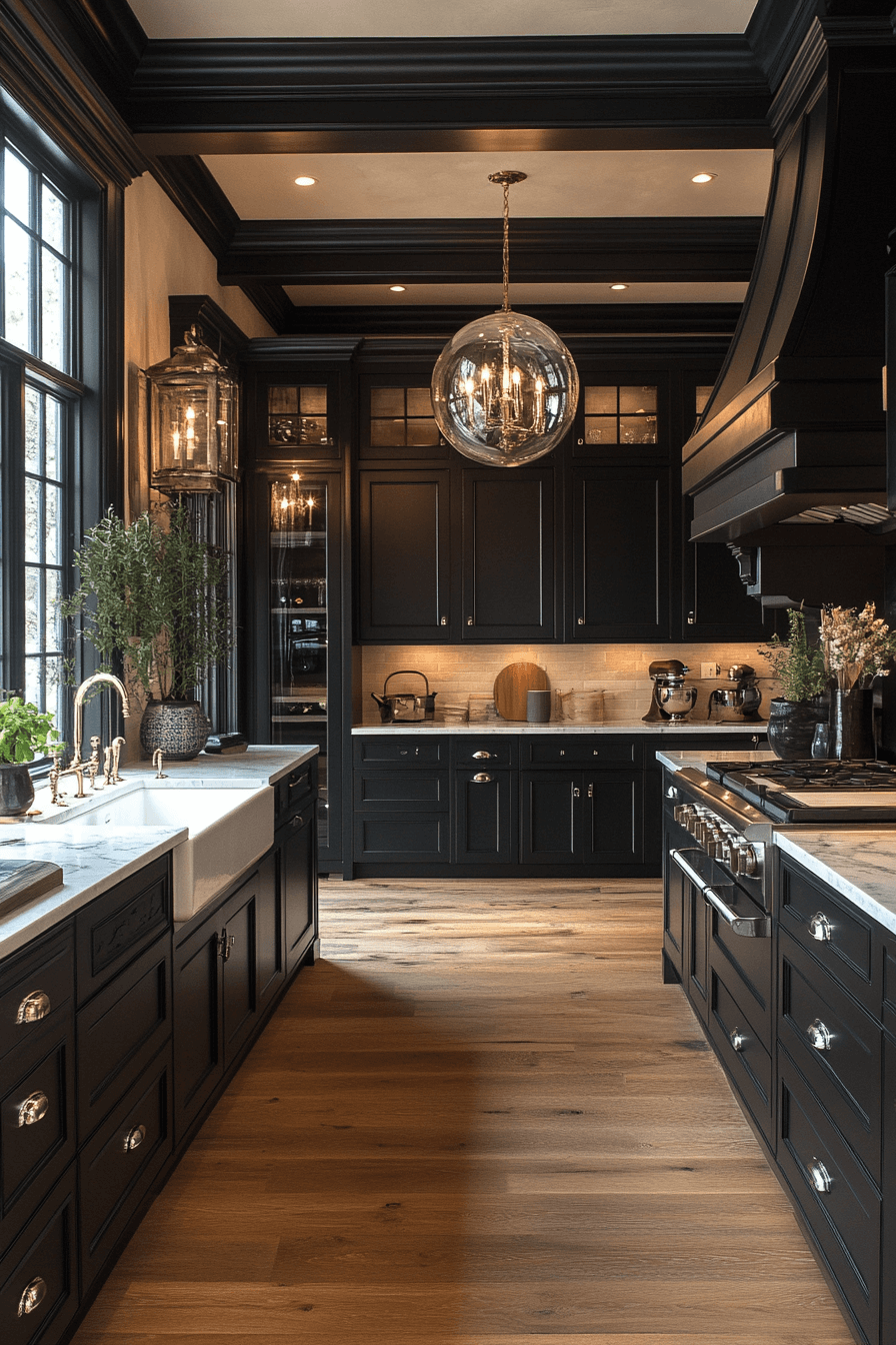 dark oak kitchen cabinets