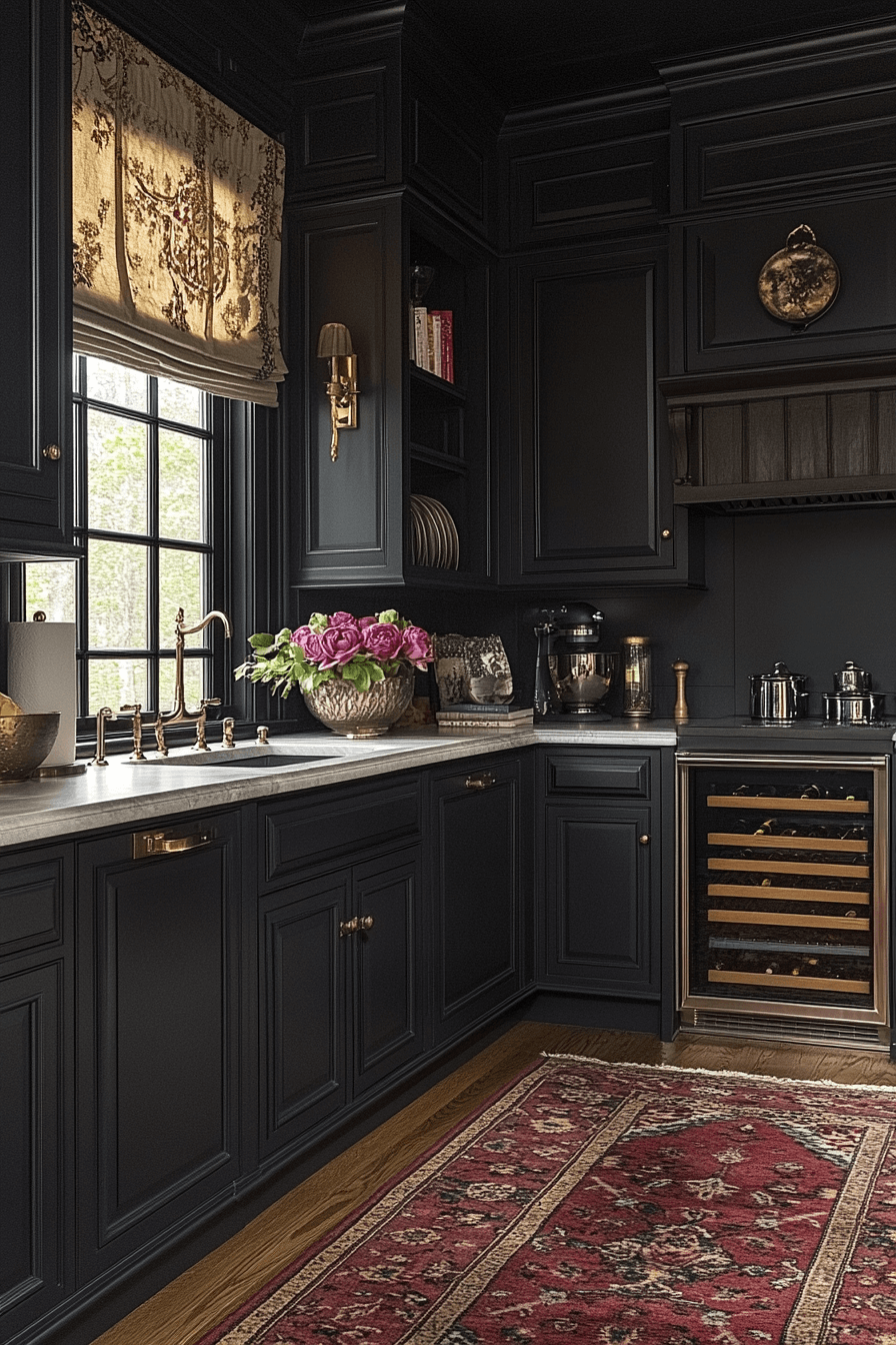 charcoal gray kitchen cabinets