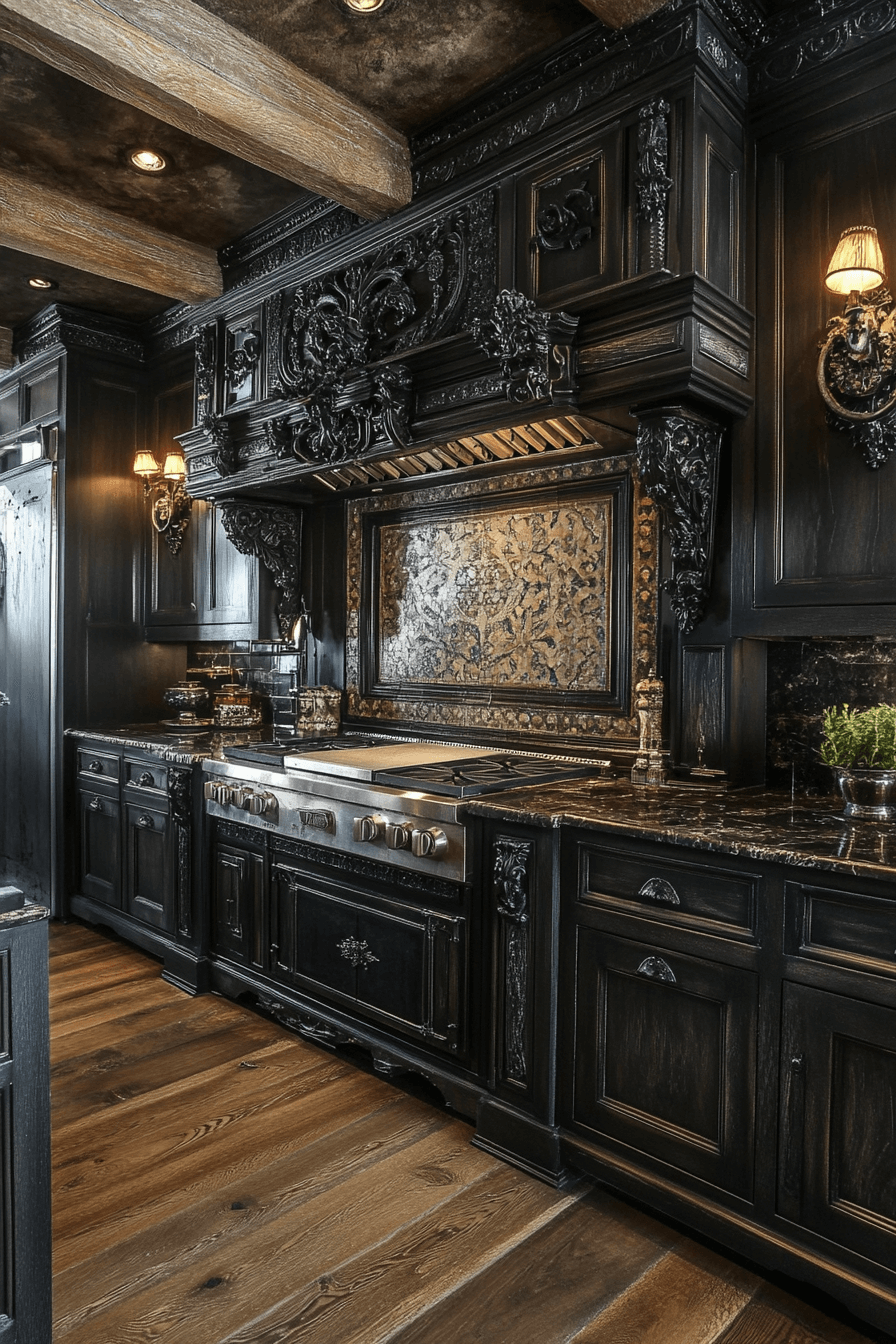 dark oak kitchen cabinets