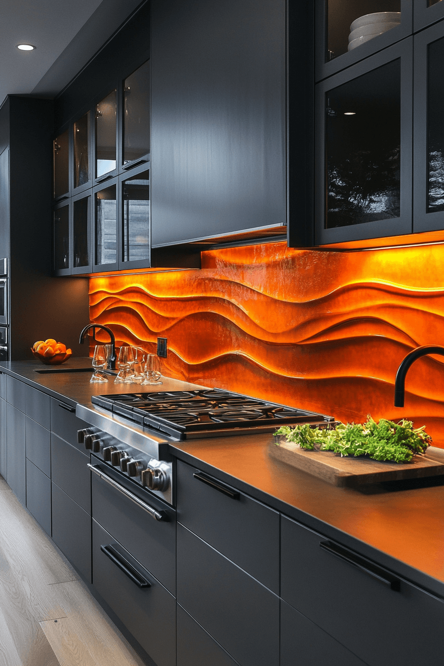 charcoal gray kitchen cabinets