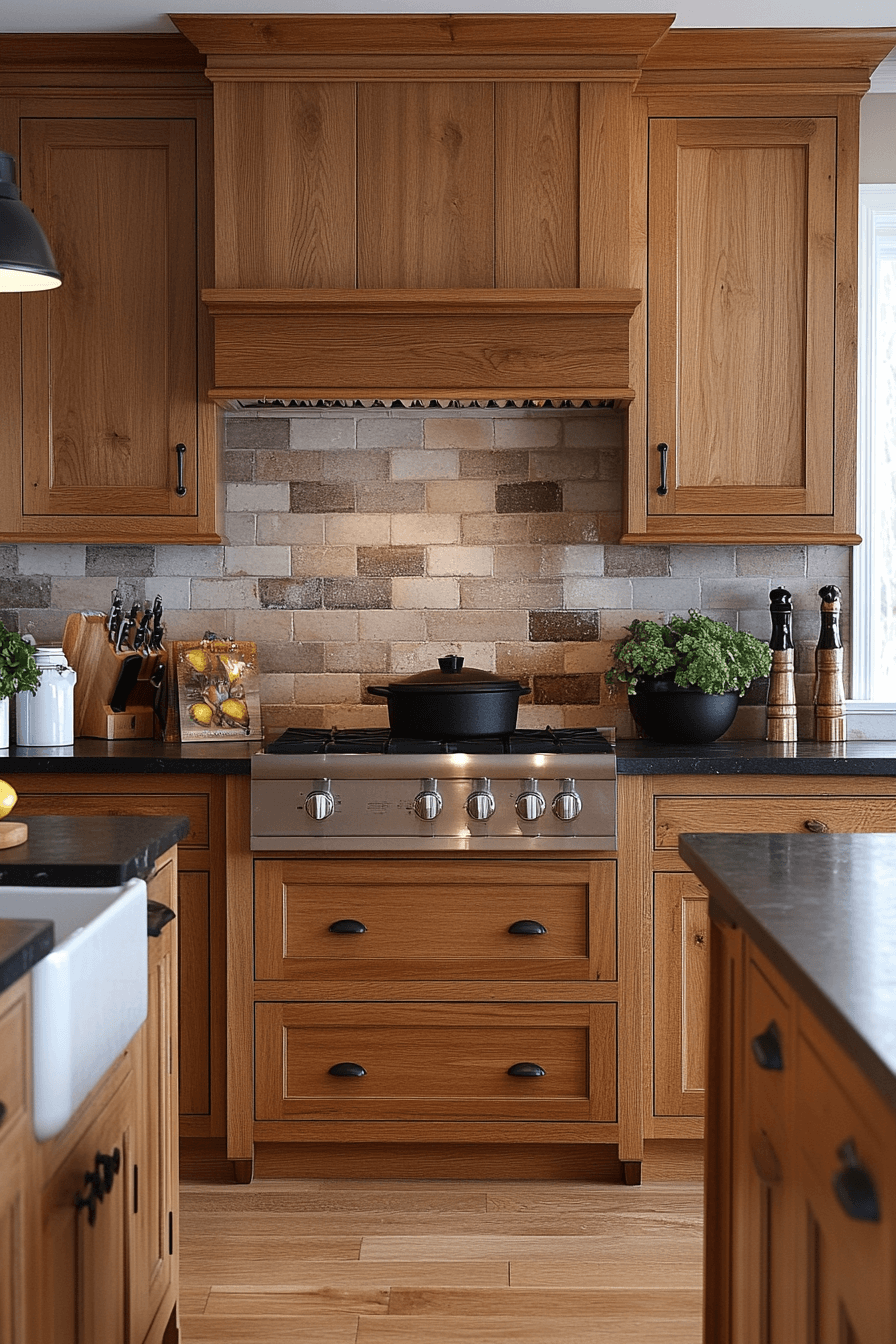 light brown cabinets kitchen