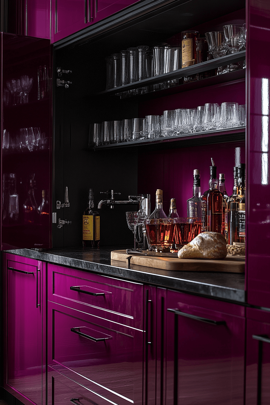 high gloss kitchen cabinets