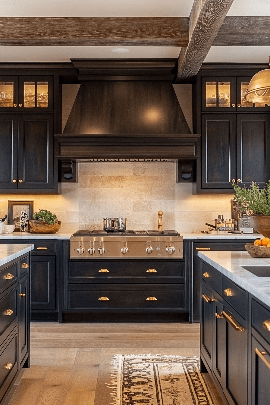 dark oak kitchen cabinets