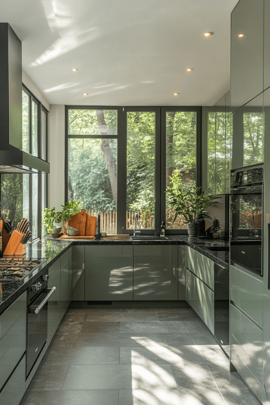 clary sage kitchen cabinets