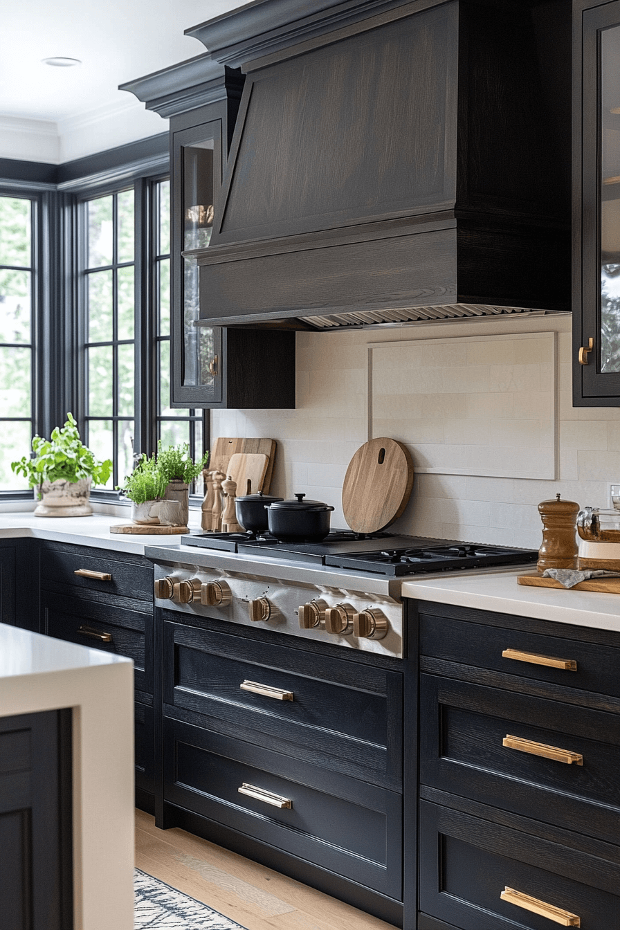 charcoal kitchen cabinets