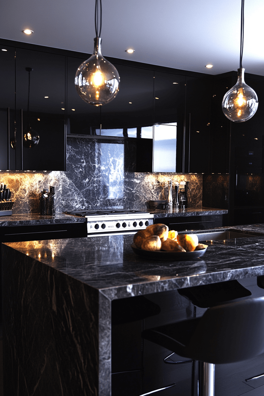 high gloss kitchen cabinets