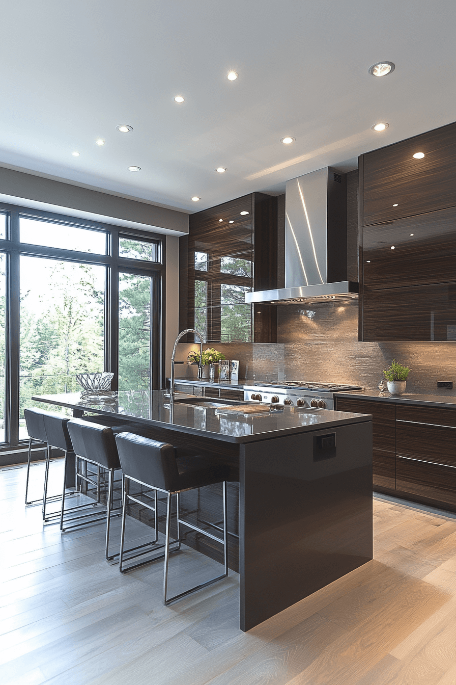 dark oak kitchen cabinets