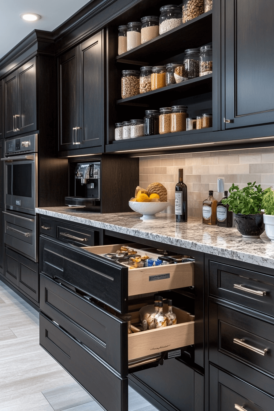 charcoal kitchen cabinets