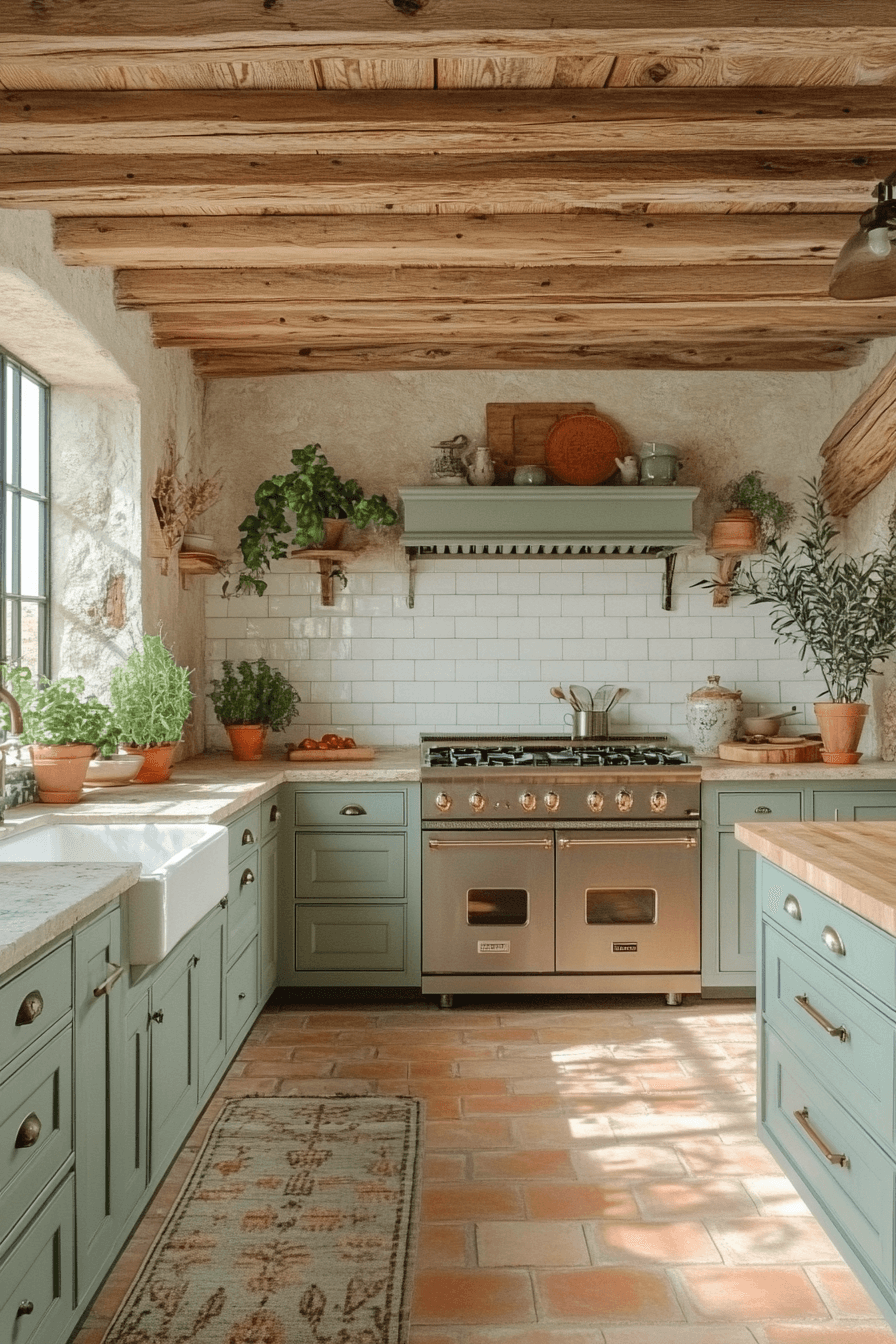 clary sage kitchen cabinets