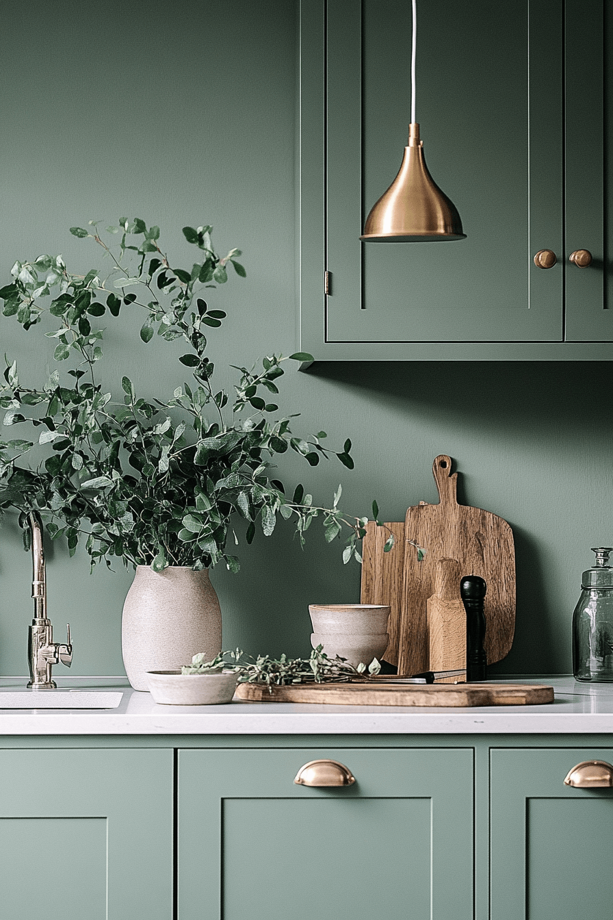 mint green kitchen cabinets