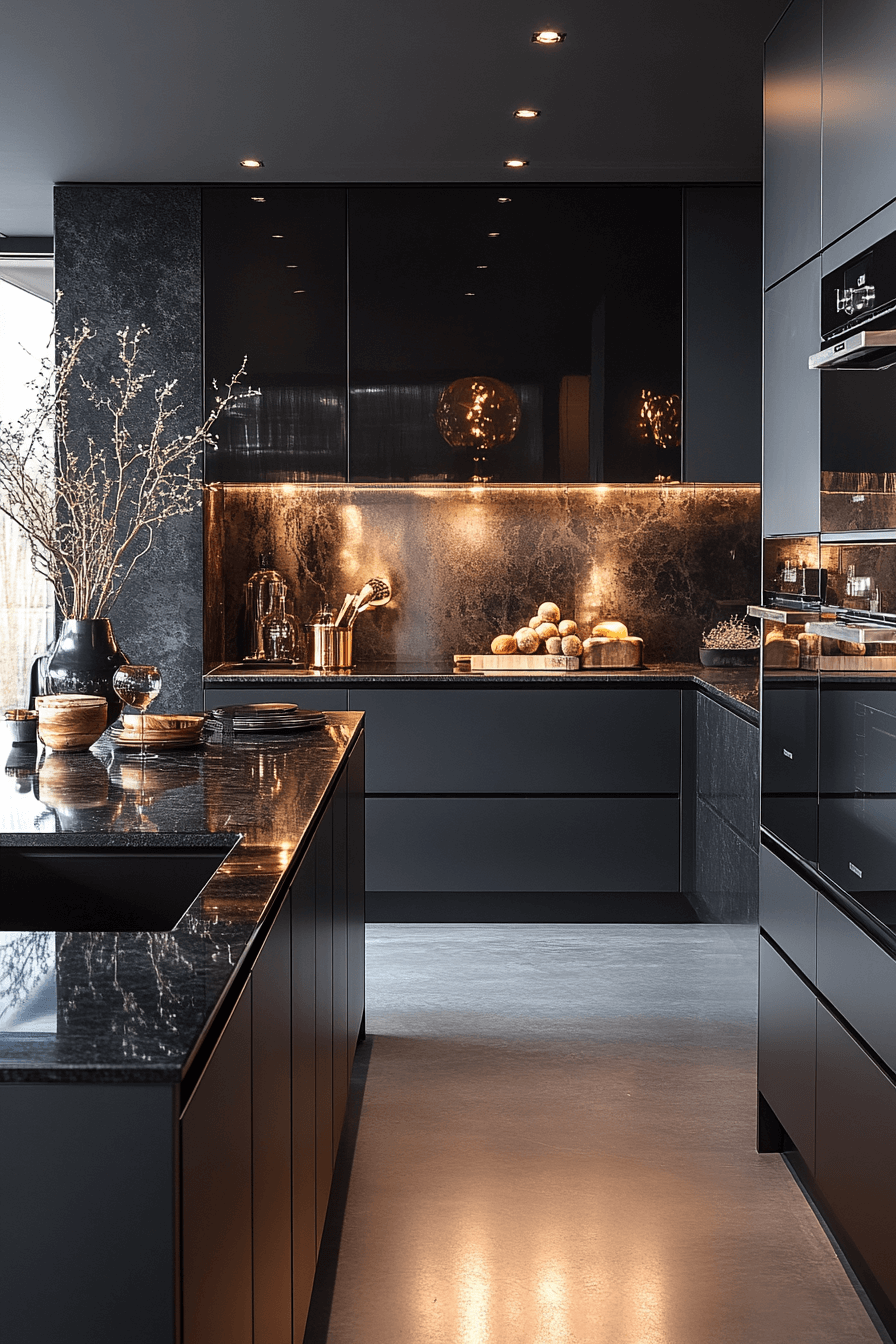 high gloss kitchen cabinets