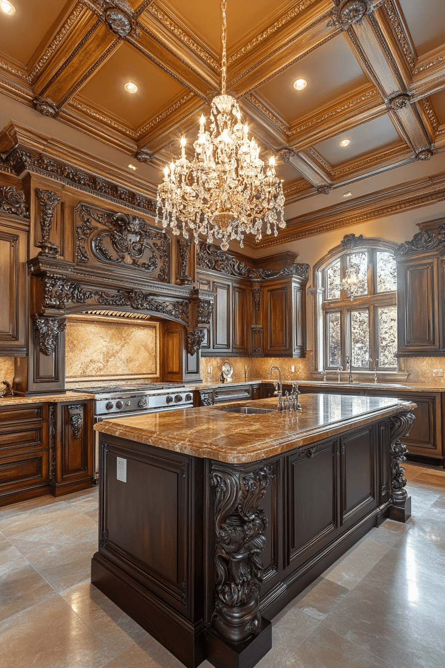 dark oak kitchen cabinets