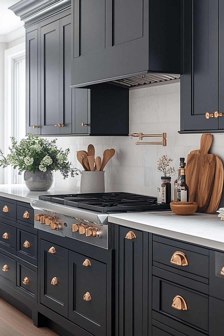 dark oak kitchen cabinets