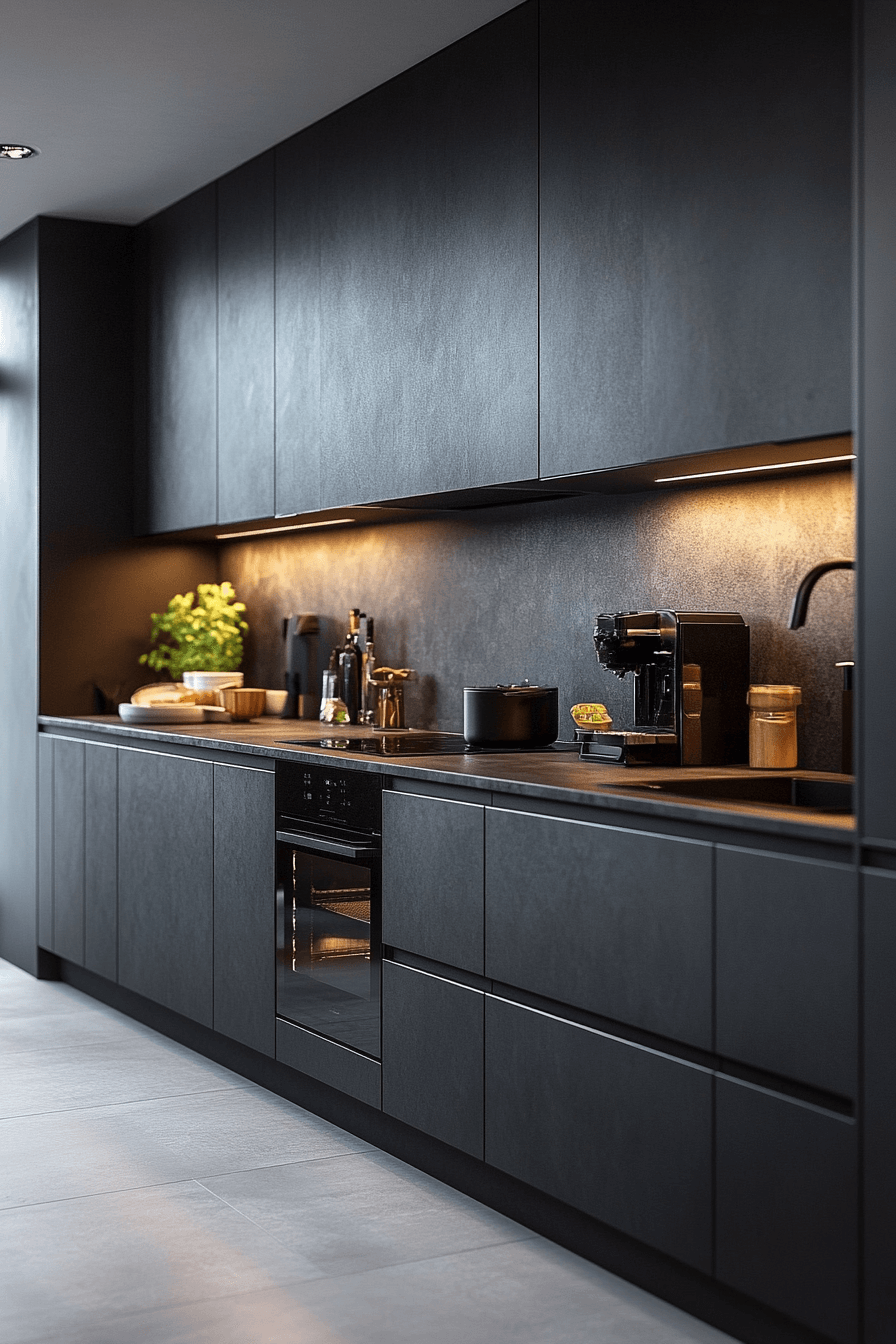 charcoal kitchen cabinets