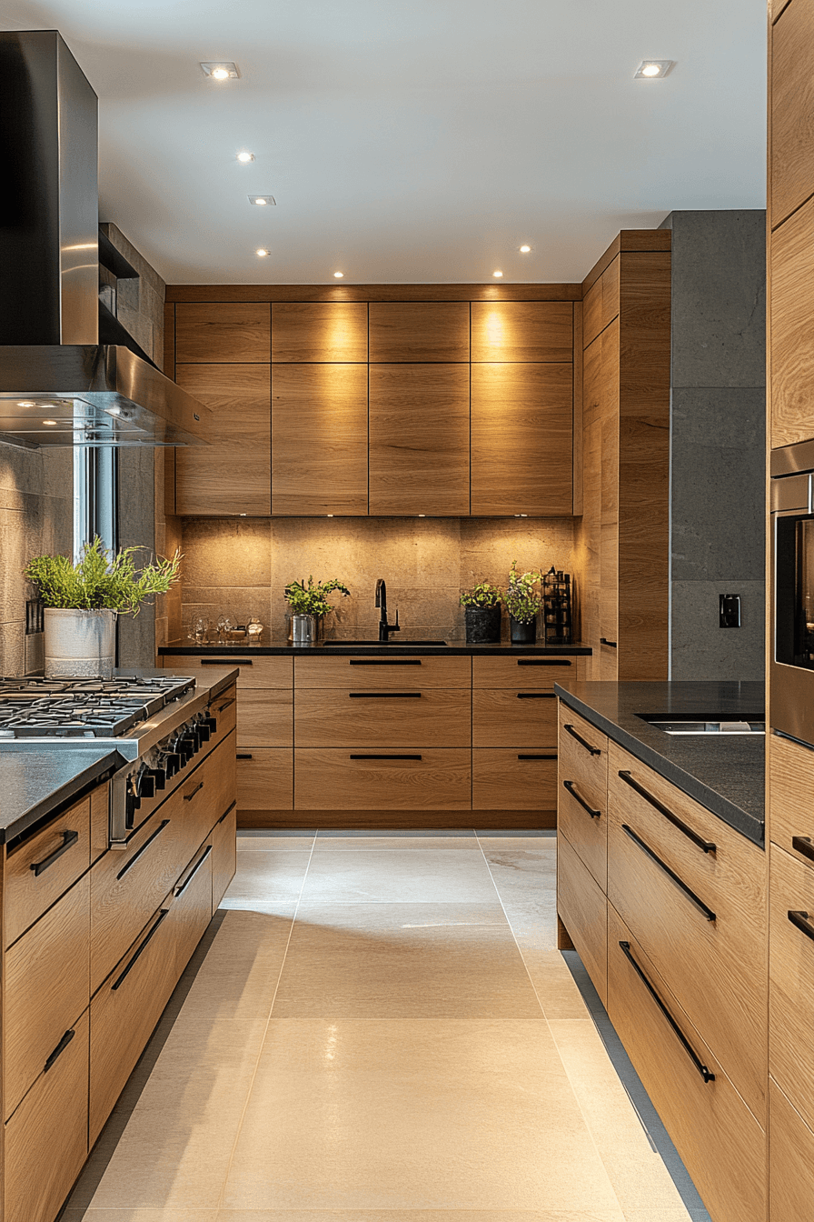 light brown cabinets kitchen