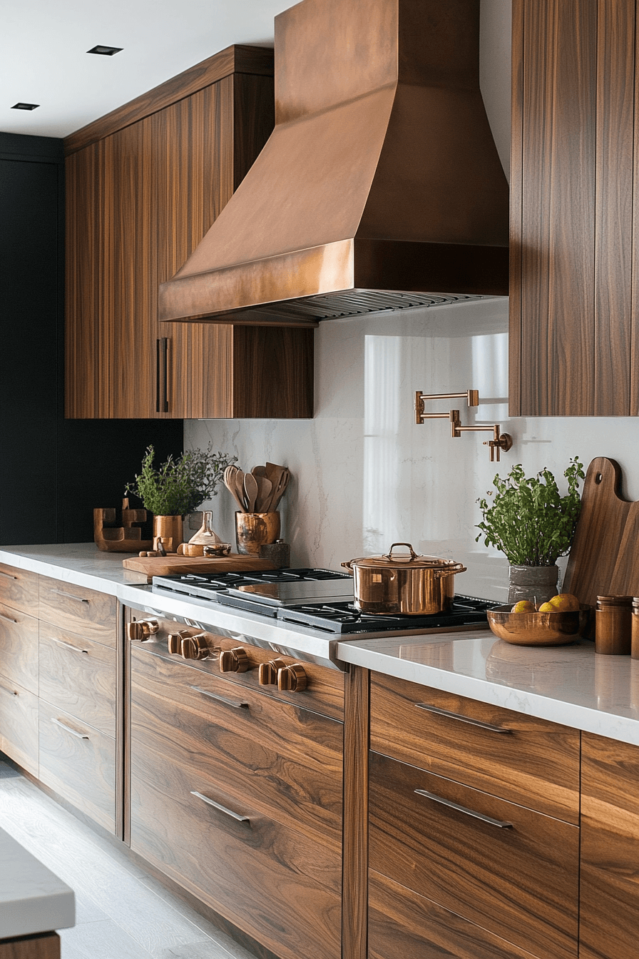 dark walnut kitchen cabinets