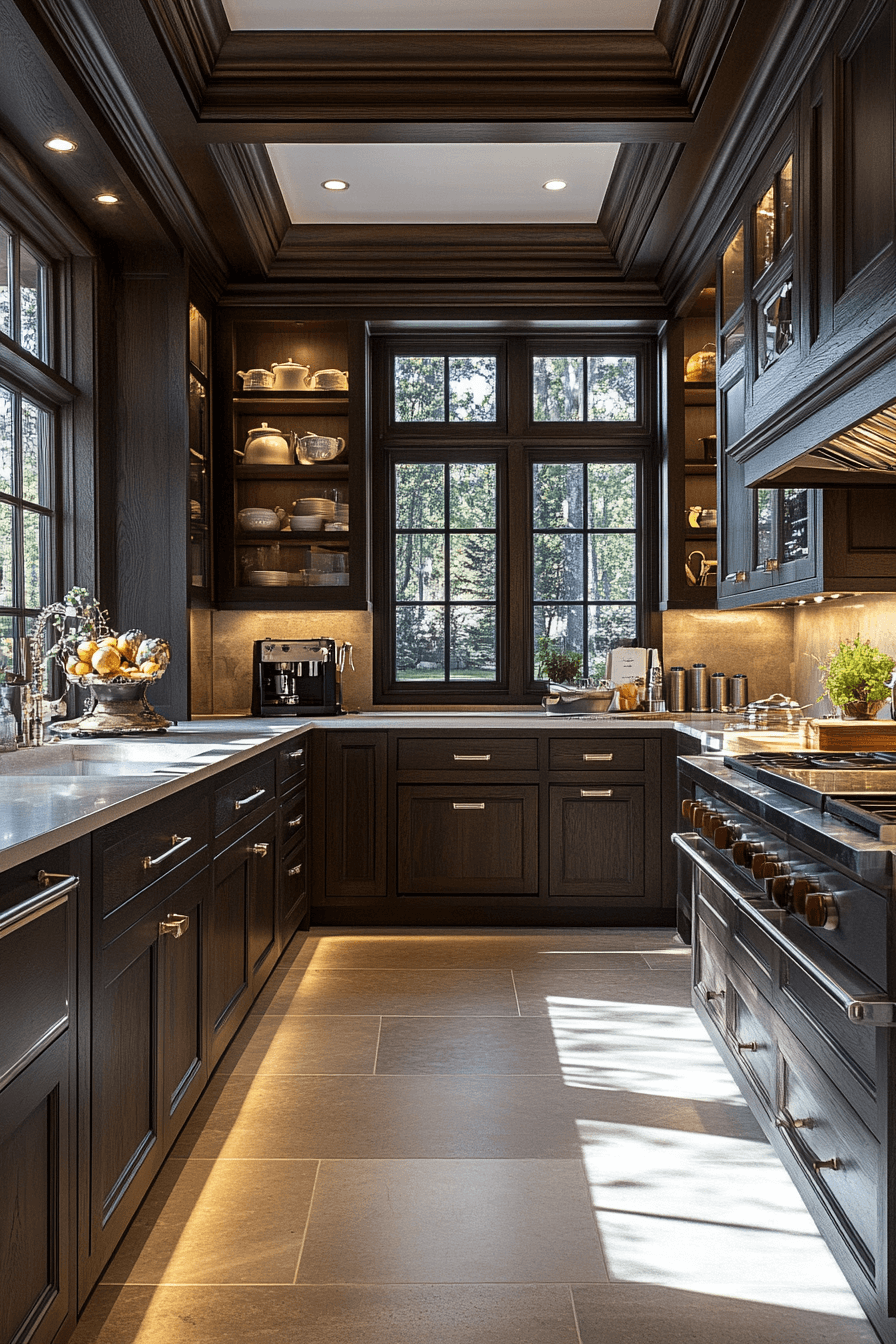 dark oak kitchen cabinets