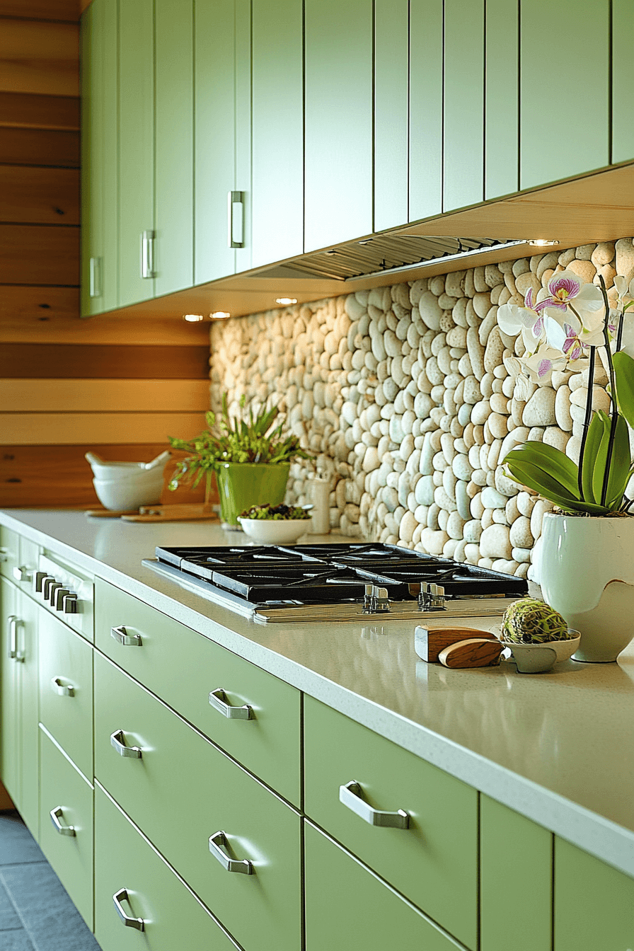 clary sage kitchen cabinets