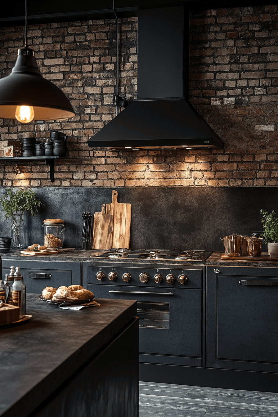 charcoal kitchen cabinets