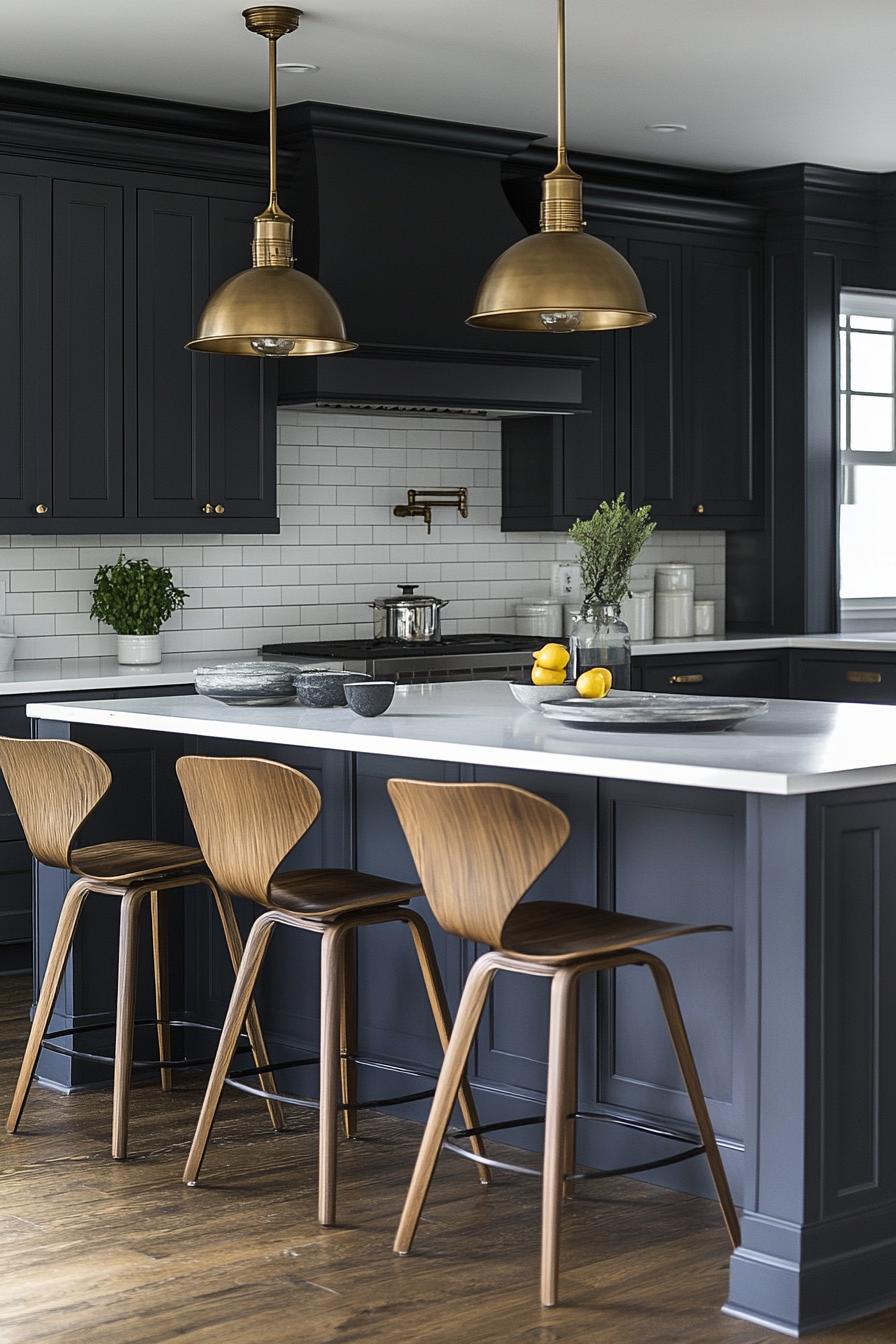 charcoal gray kitchen cabinets