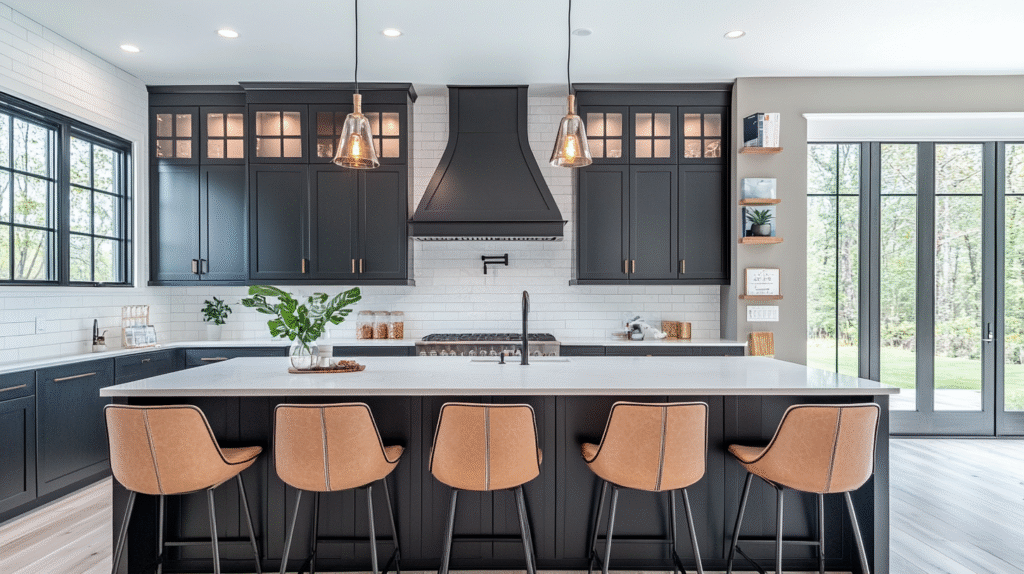charcoal kitchen cabinets