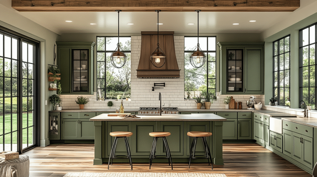 clary sage kitchen cabinets