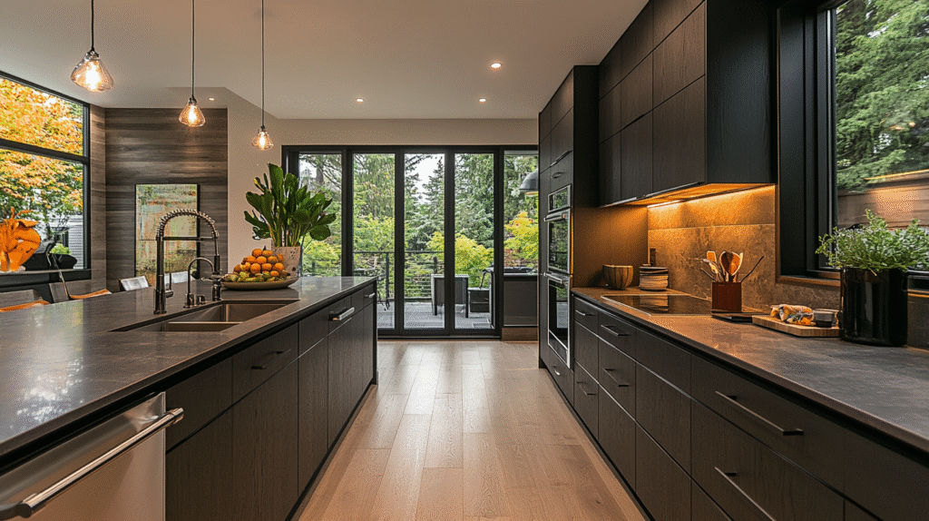 dark oak kitchen cabinets