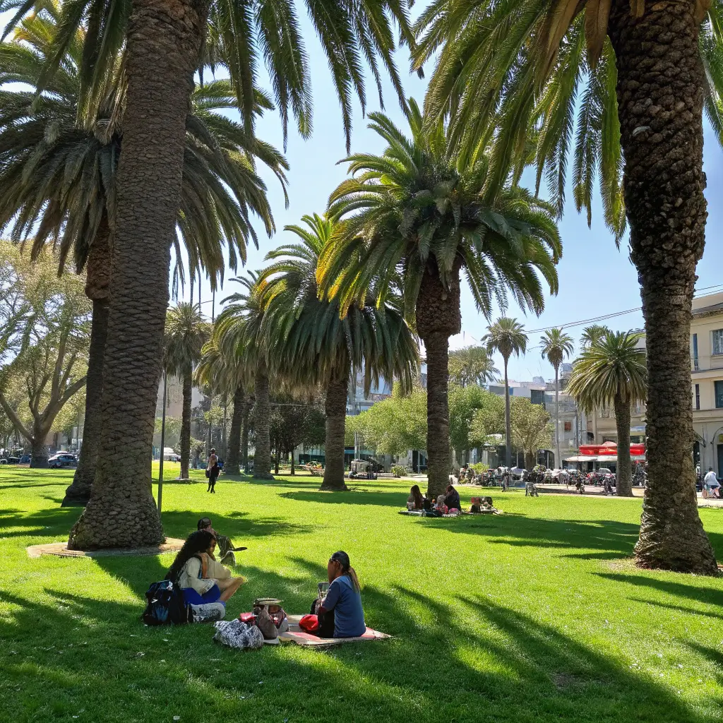 Free Things to Do in Coronado: Your Ultimate Budget-Friendly Island Adventure Guide Community members enjoying a sunny day at Spreckels Park with mature palm trees, children playing, and historic buildings in the background