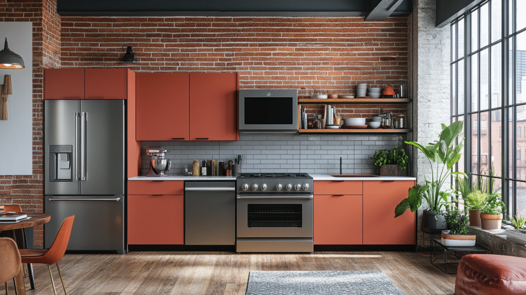 terracotta kitchen cabinets