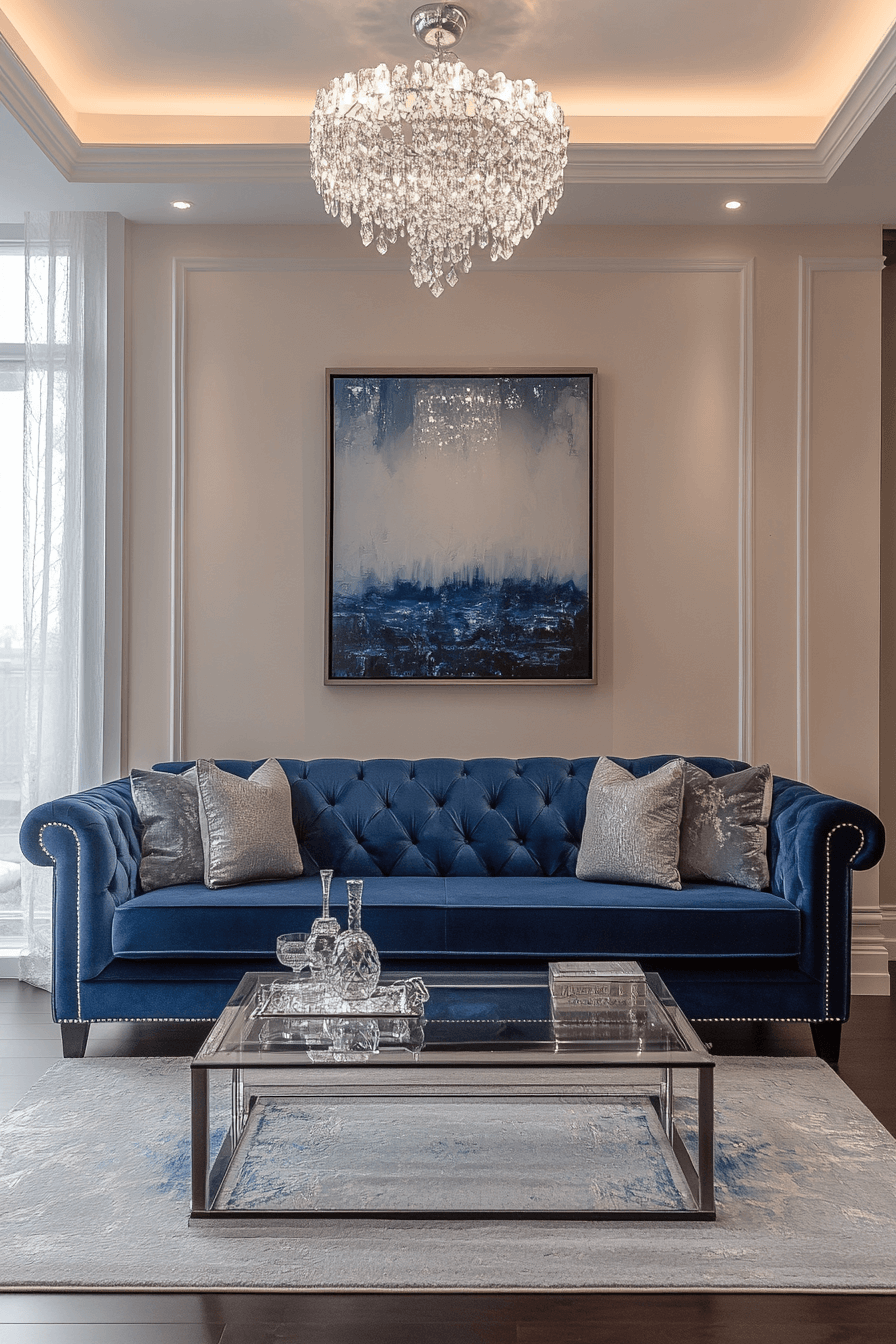 blue couch living room ideas