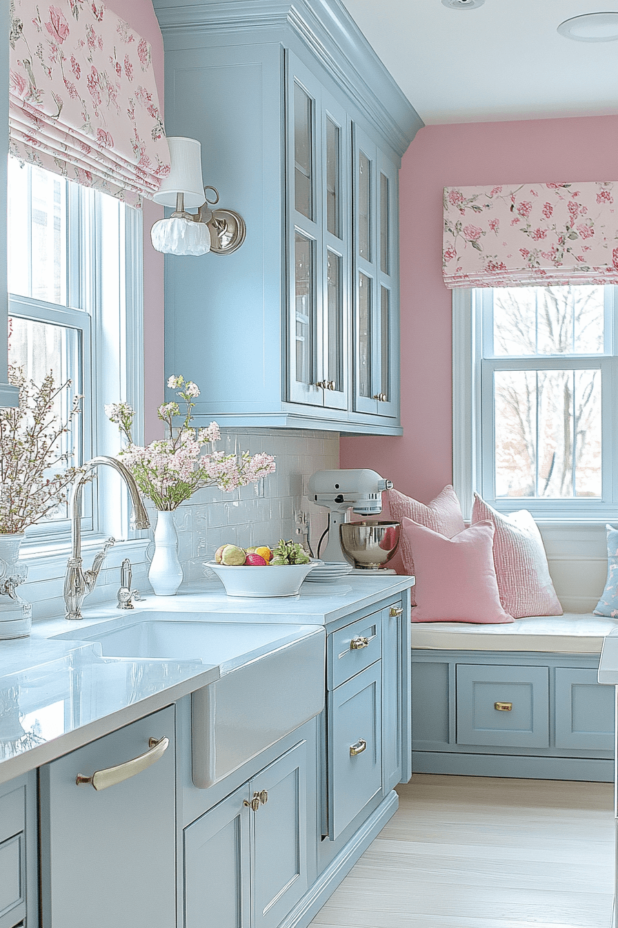26+ Granny Chic Kitchen Ideas for a Fresh and Playful Makeover granny chic kitchen