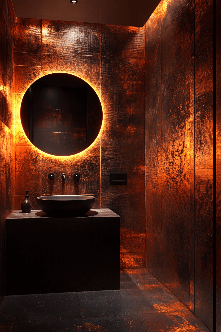 27+ Moody Powder Room Ideas That Turn Simplicity Into Stunning Beauty moody powder room