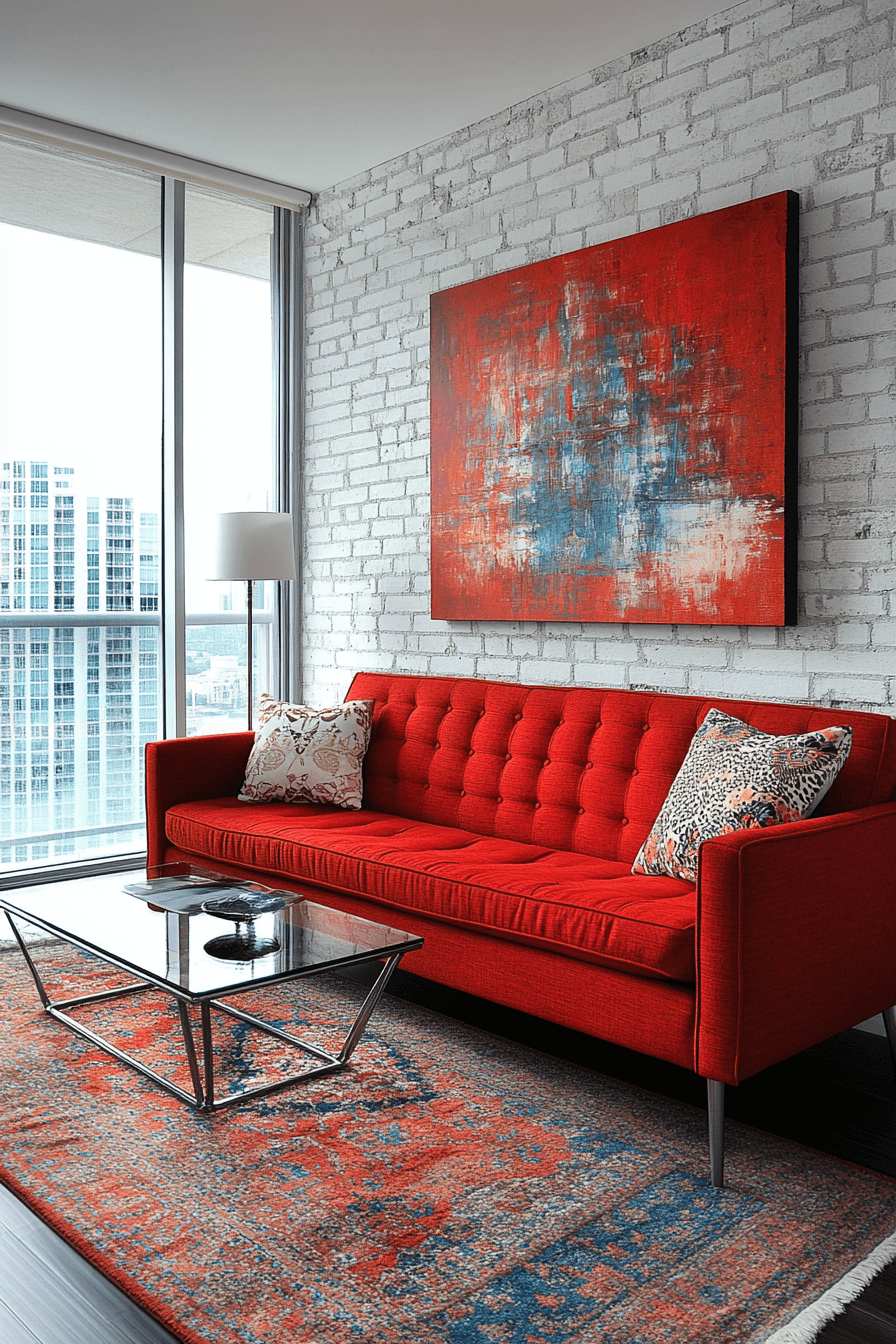 27+ Red Couch Living Room Ideas to Transform Small Spaces With Big Impact red couch living room