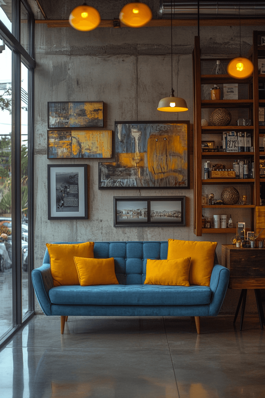 blue couch living room ideas