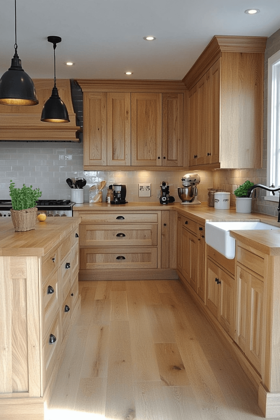 light oak kitchen cabinets