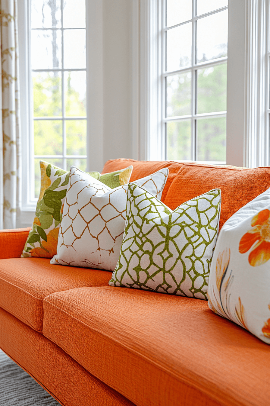 rust couch living room ideas
