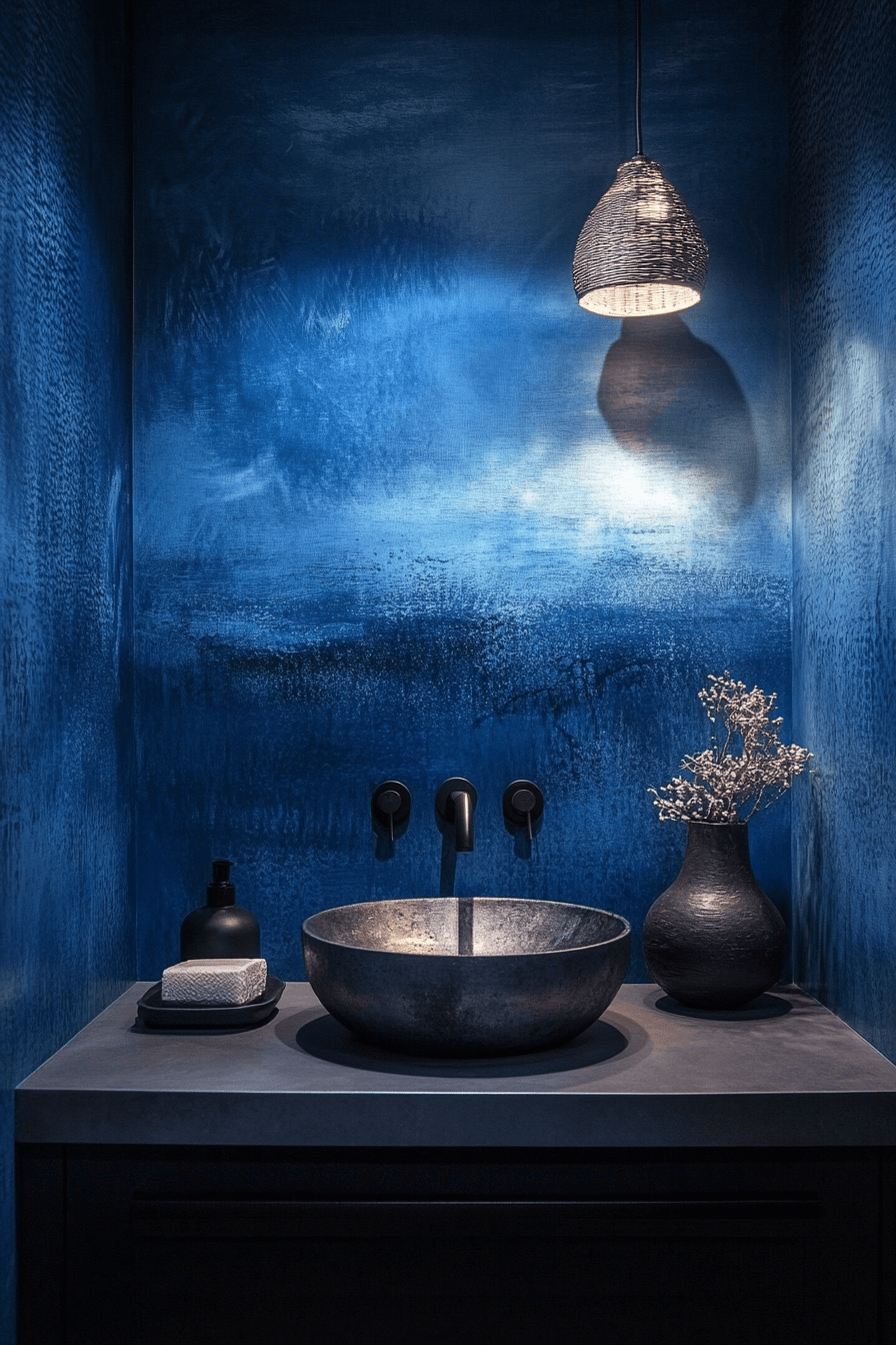 27+ Moody Powder Room Ideas That Turn Simplicity Into Stunning Beauty moody powder room