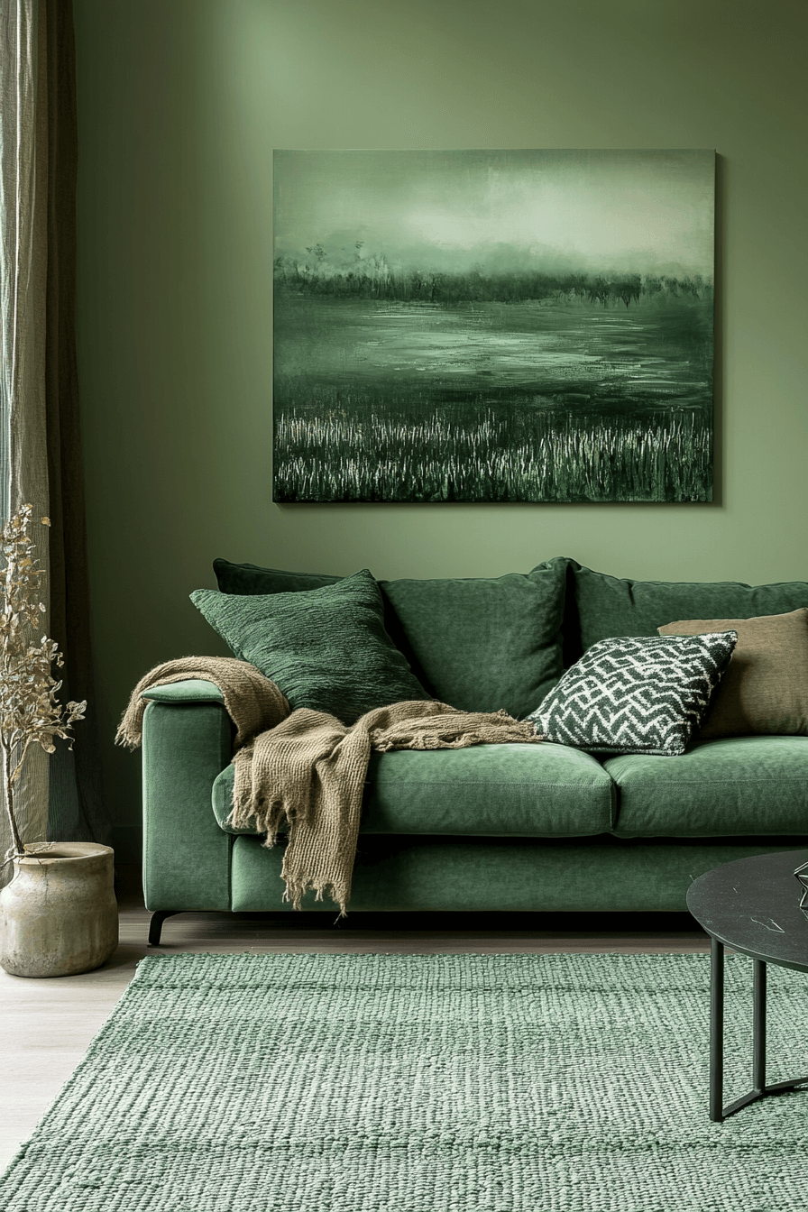 olive green couch living room ideas