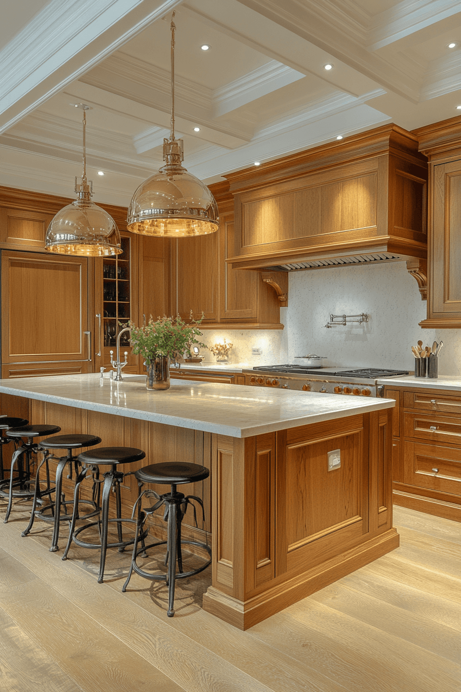 27+ Golden Oak Kitchen Cabinets That Make Every Detail Stand Out golden oak kitchen cabinets