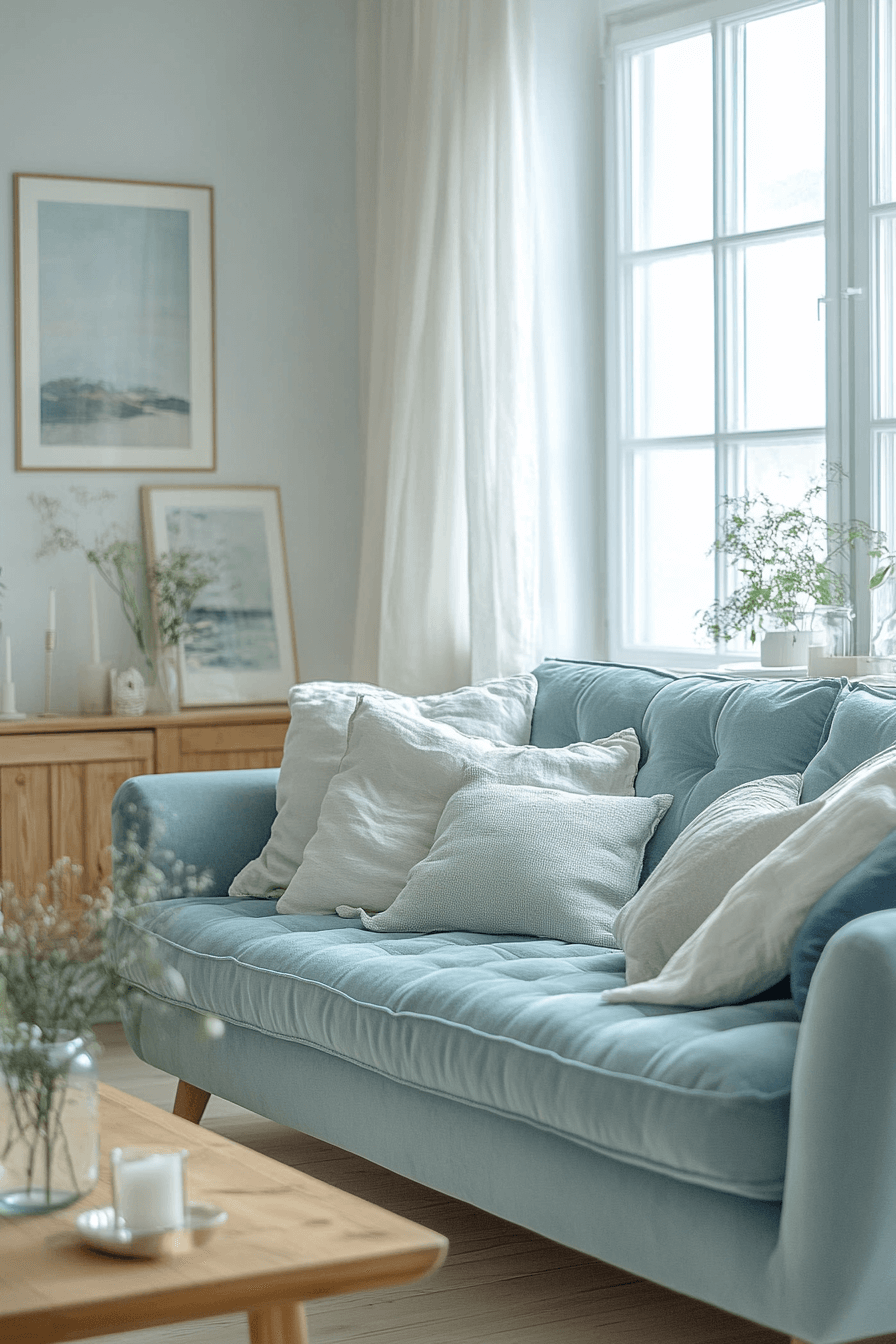 blue couch living room ideas