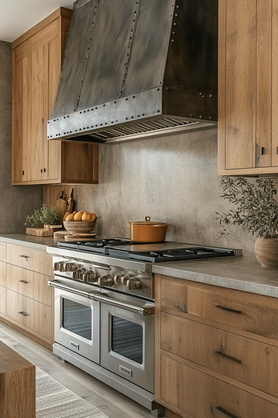 warm wood kitchen cabinets