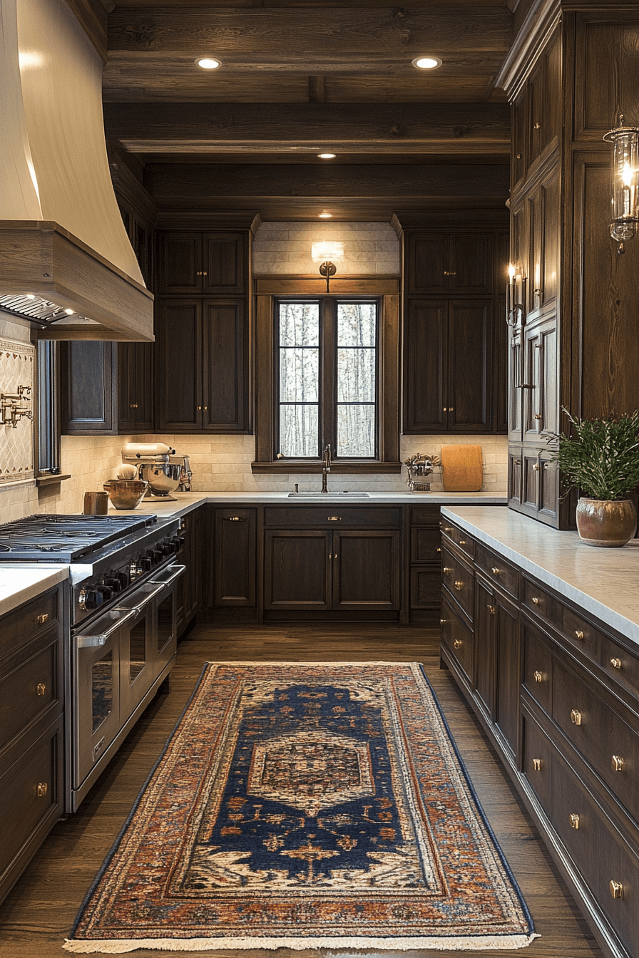 warm wood kitchen cabinets