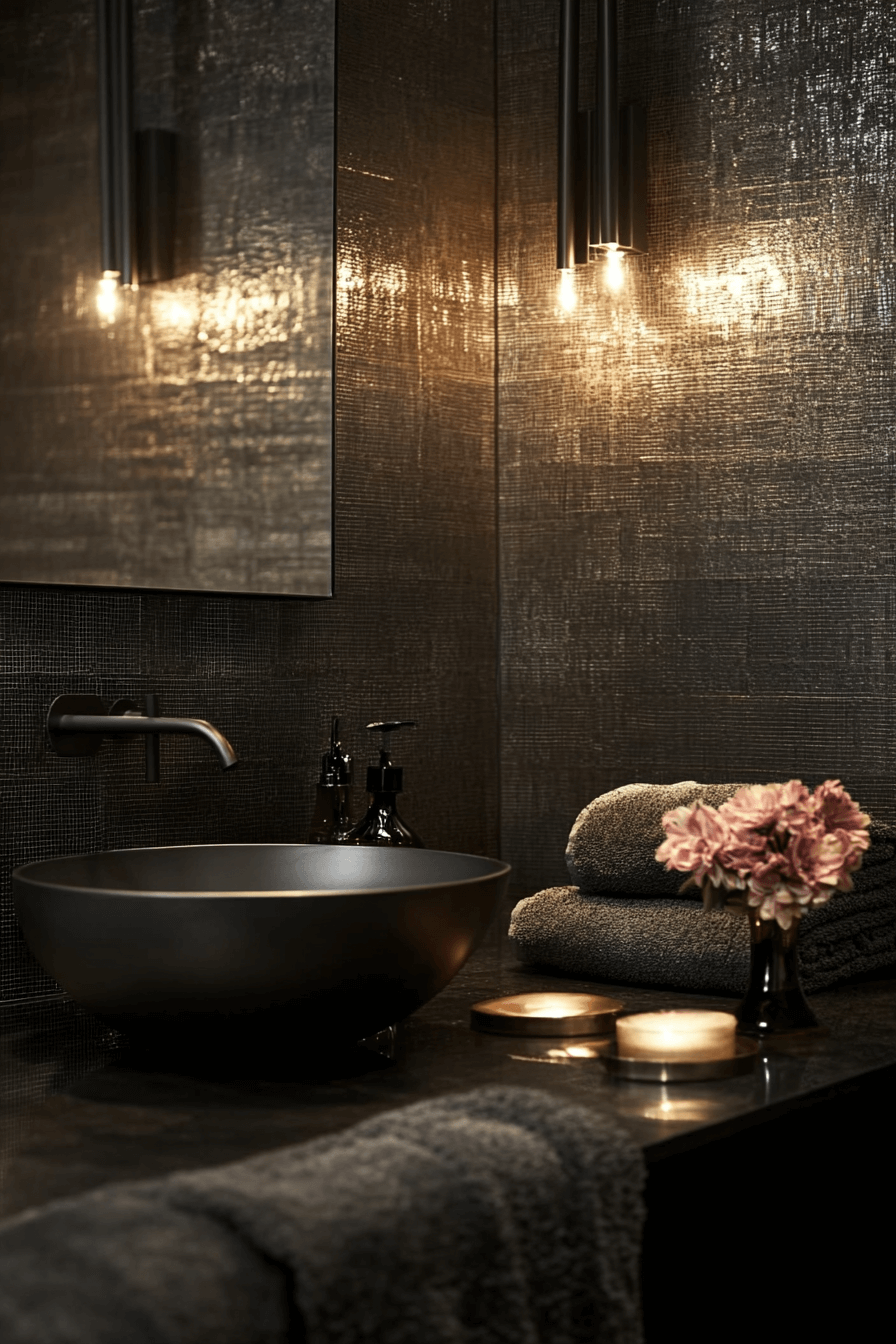 27+ Moody Powder Room Ideas That Turn Simplicity Into Stunning Beauty moody powder room