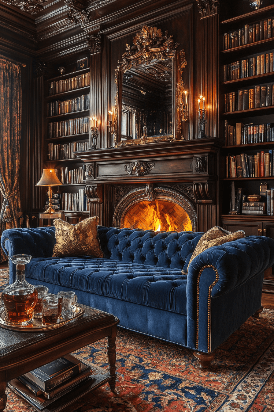 blue couch living room ideas