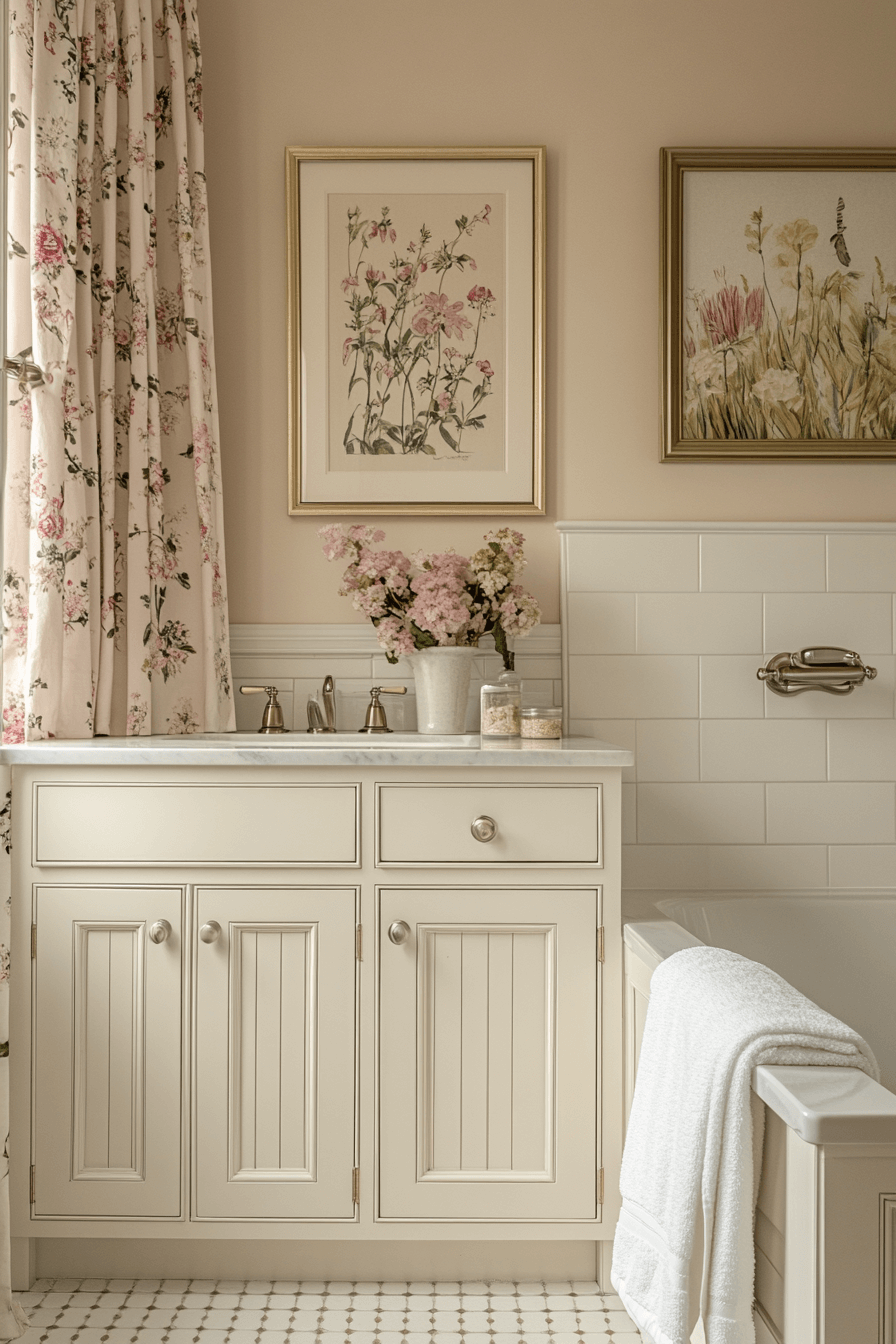 granny chic bathroom