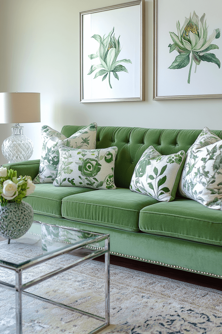 olive green couch living room ideas