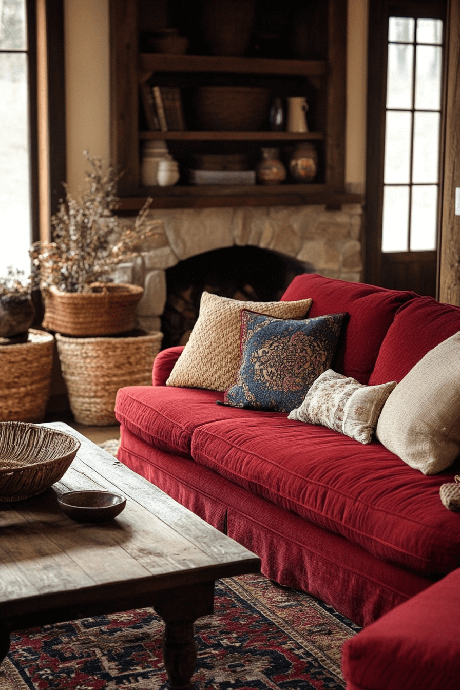 27+ Red Couch Living Room Ideas to Transform Small Spaces With Big Impact red couch living room