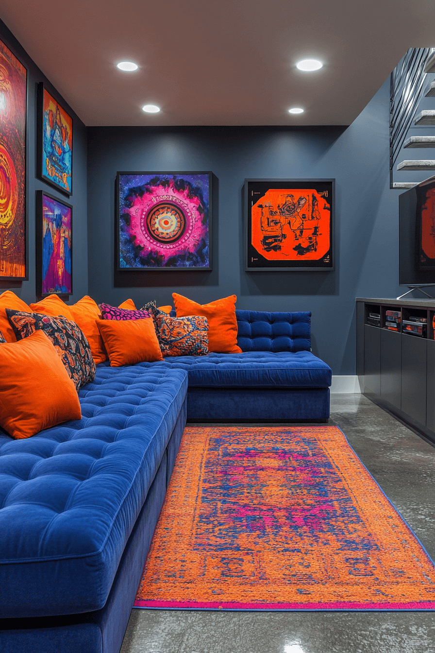 blue couch living room ideas