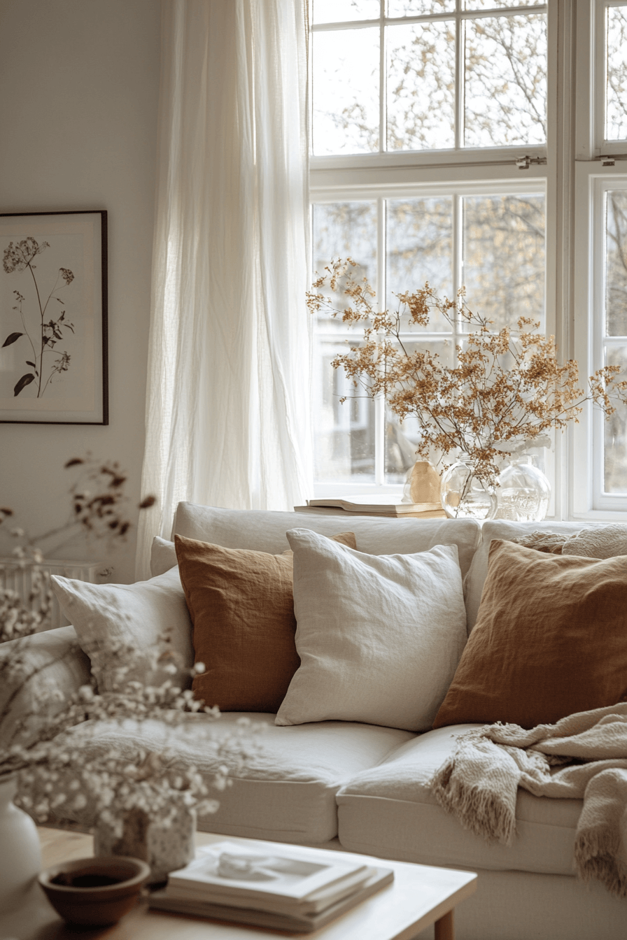 cream couch living room